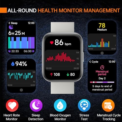 Smart Watch Alexa Built-in Fitness Watch ID208PLUS – White