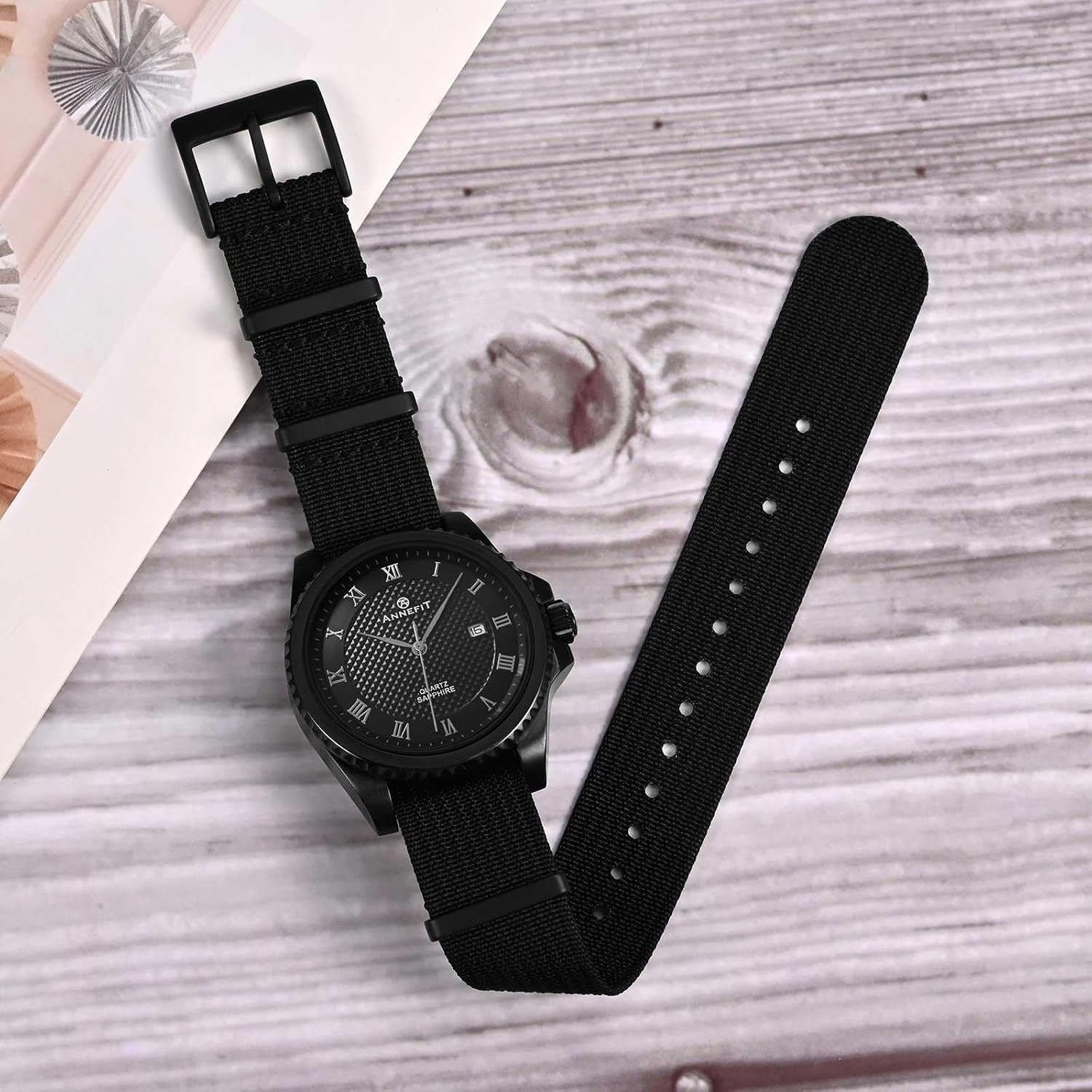 Nylon Watch Band Case for 16mm 18mm 20mm 22mm Waterproof Military Straps