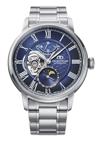 ORIENT STAR Watch M45 F7 Mechanical Moon Phase RK-BT0002L Men’s Navy NEW