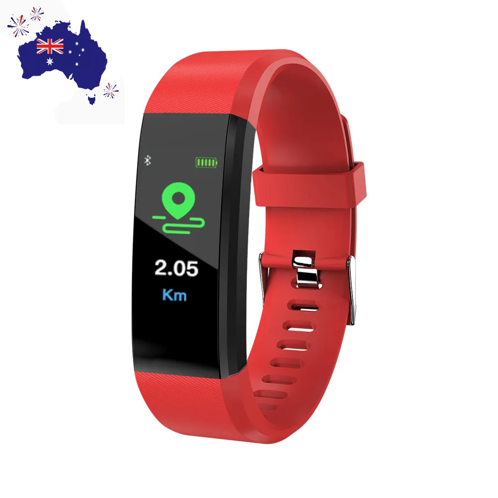 Smart Watch 115Plus Bracelet Heart Rate Blood Pressure Band Fitness Tracker Smar