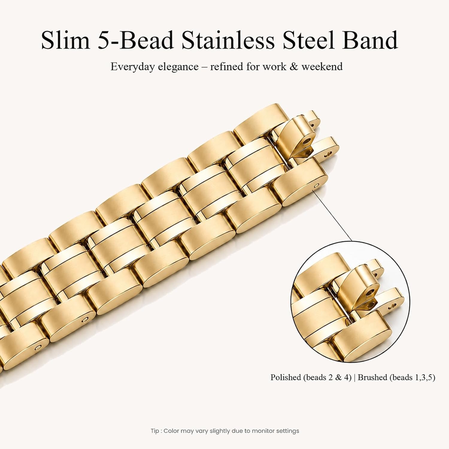 Thin Band for Apple Watch 49mm 46mm 45mm 44mm 42mm, Stainless Steel Metal Band