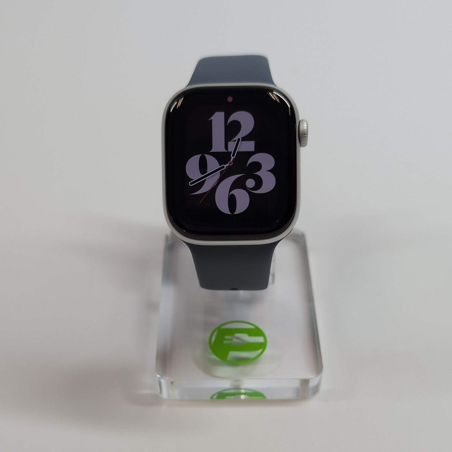 Unlocked Apple Watch Series 11 42MM Silver Aluminum Anchor Blue Sport Band