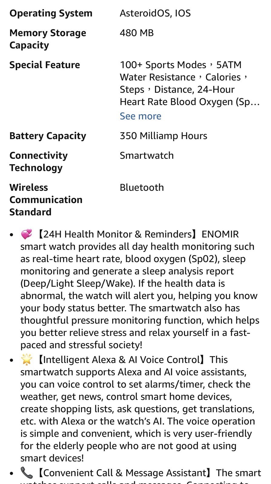 Smart Watches for Men Women with Alexa/AI Voice & Call, Mens Smart Watch with He