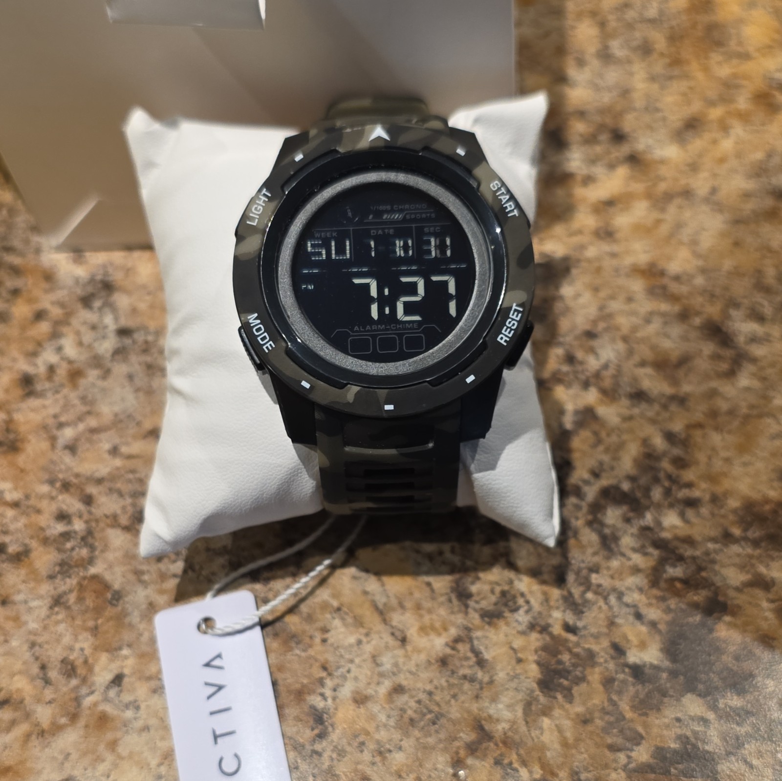 Activa Sports Black Camo 44mm Smart Watch WR30M Alarm Chrono ACW8105MC-003