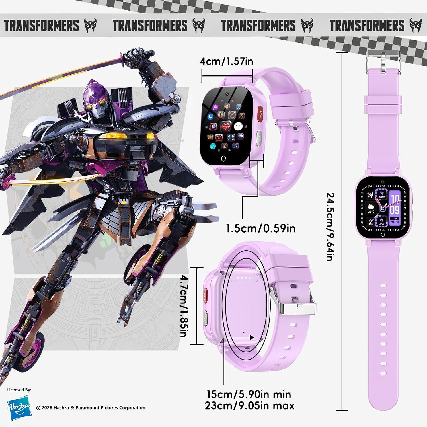4G Kid Phone Watch with SIM Card, Kids Smart Watch for Boys Girls SOS Video call