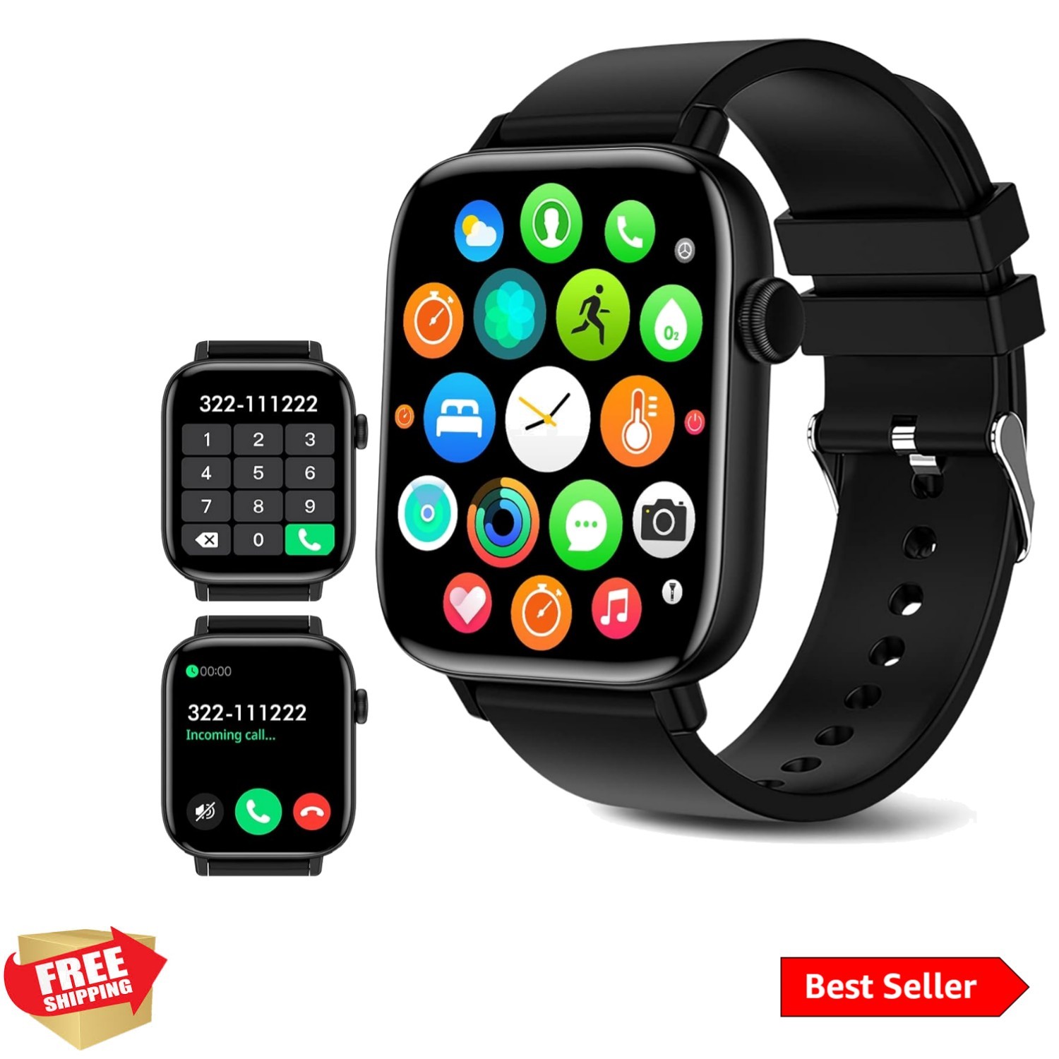 1.9″ Smart Watch for Android & iPhone – Waterproof Fitness Tracker with Healt…