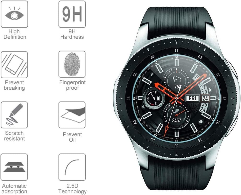 Samsung Gear S3 Screen Protector Tempered Glass Frontier/Classic Smart Watch 4Pc