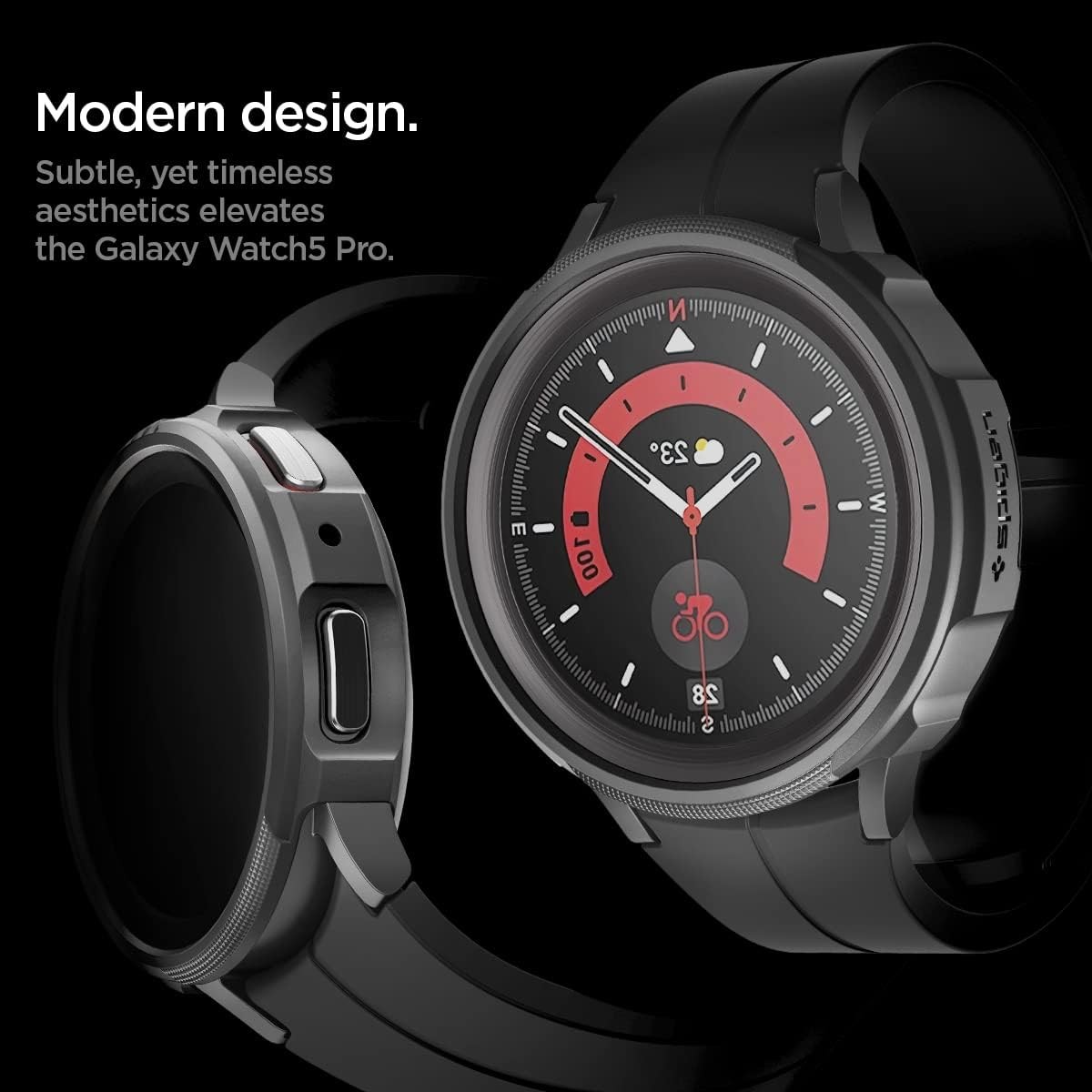 Case For Samsung Galaxy Watch 5 Pro 45mm – Matte Black