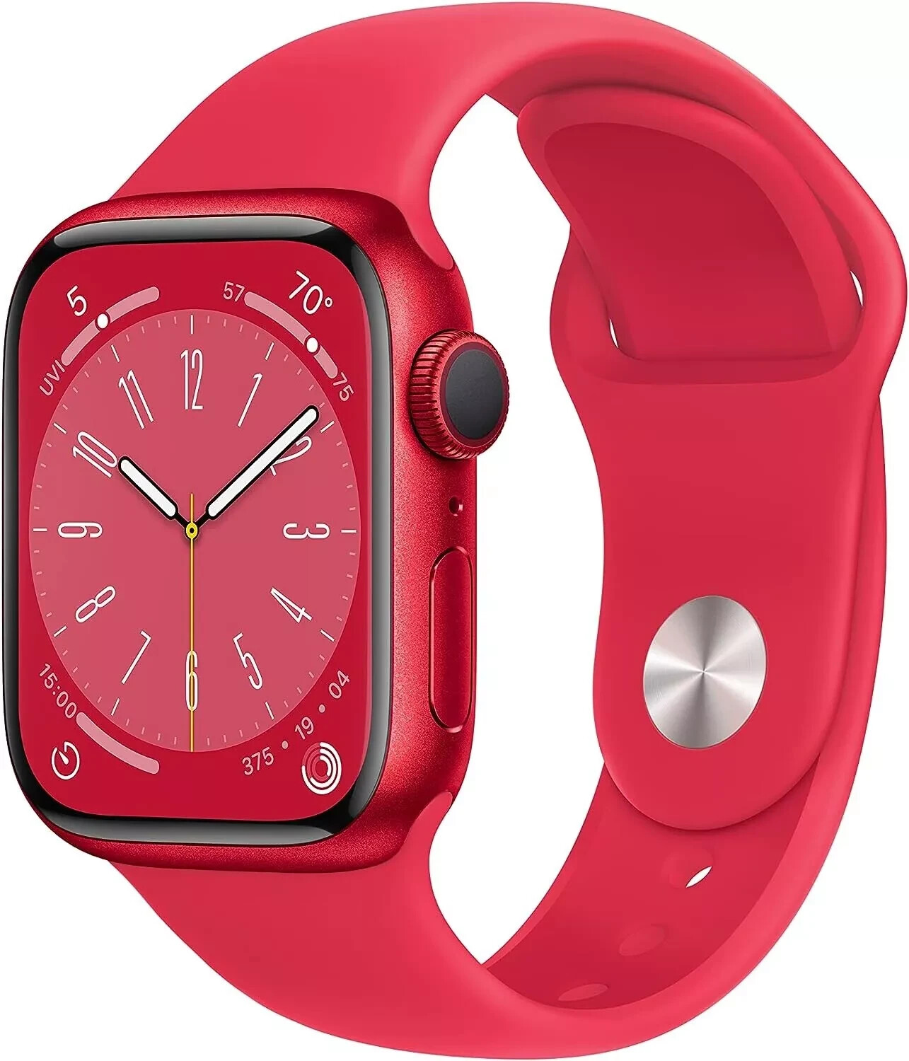 Apple Watch Series 8 41mm Aluminum Case with Sport Band – (PRODUCT)RED, S/M…