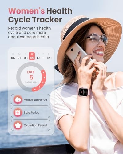 1.85″ Smart Fitness Watch for Men & Women – 30+ Days Battery, Heart Rate, SpO2,