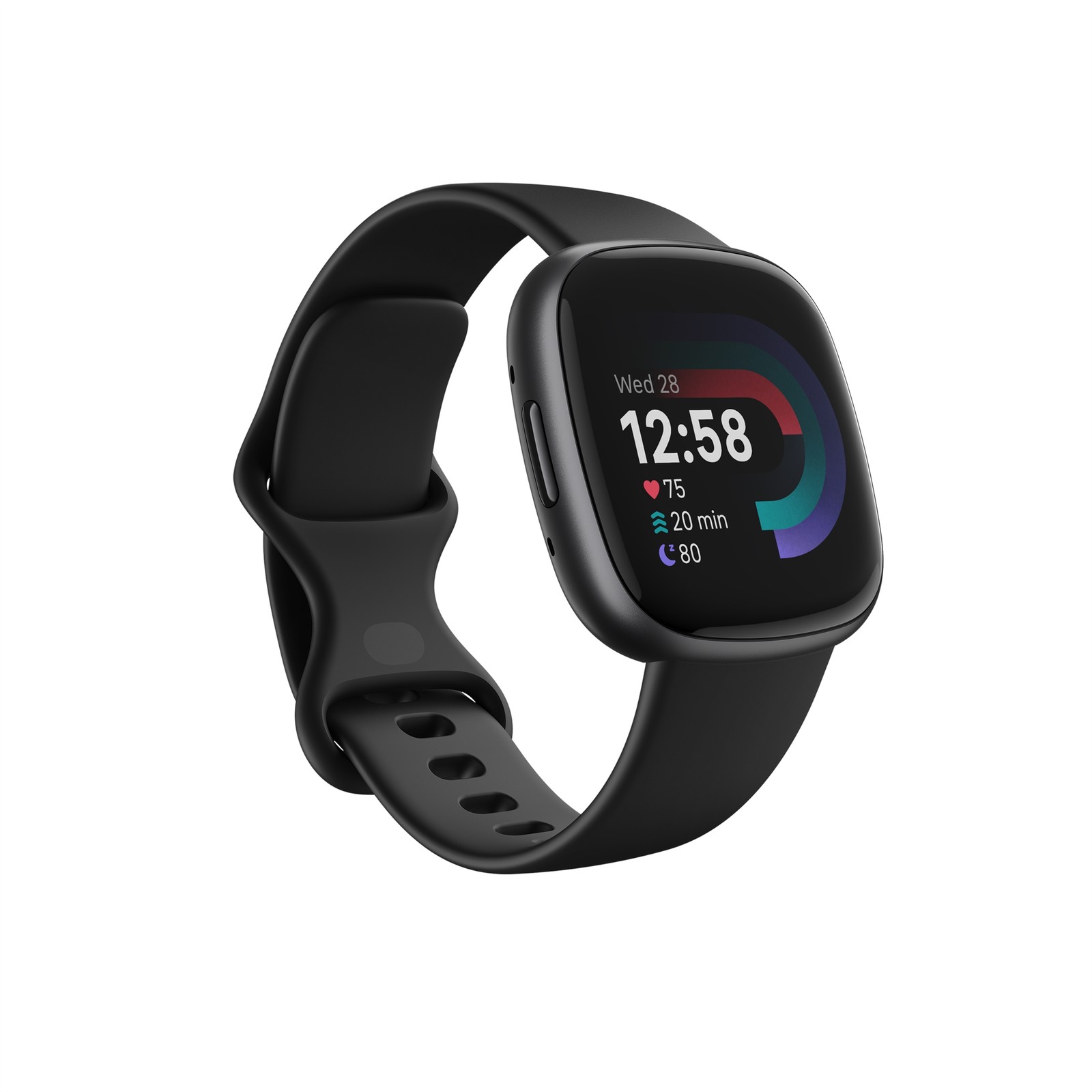 Fitbit Versa 4 Smartwatch Black Graphite GPS Fitness Tracker NIB