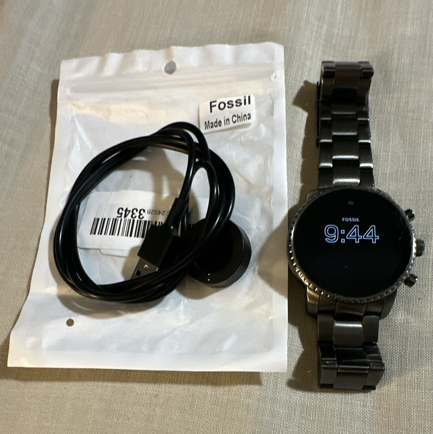 Fossil Gen 5 44mm Black Stainless Steel Smartwatch 8GB Wear OS BT Fitness