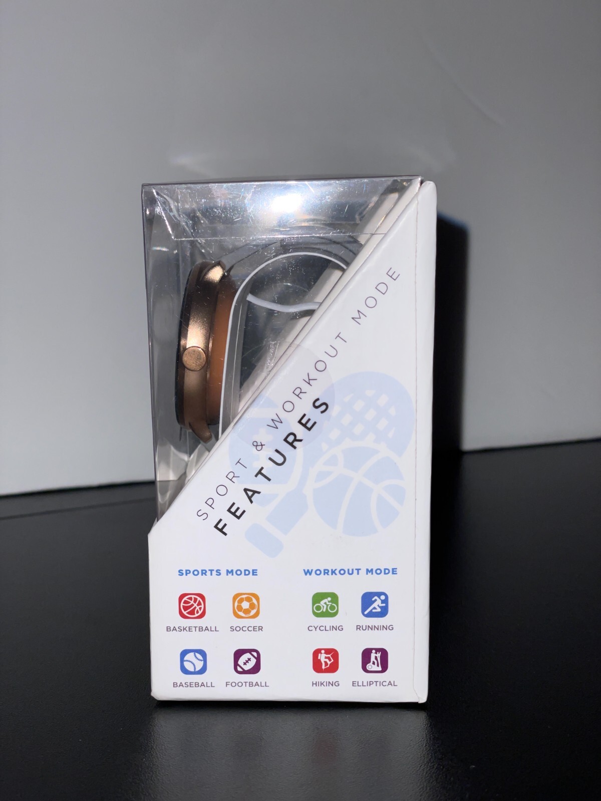 iTouch Sport Smartwatch 43mm Rose Gold +Gray Strap Android iOS