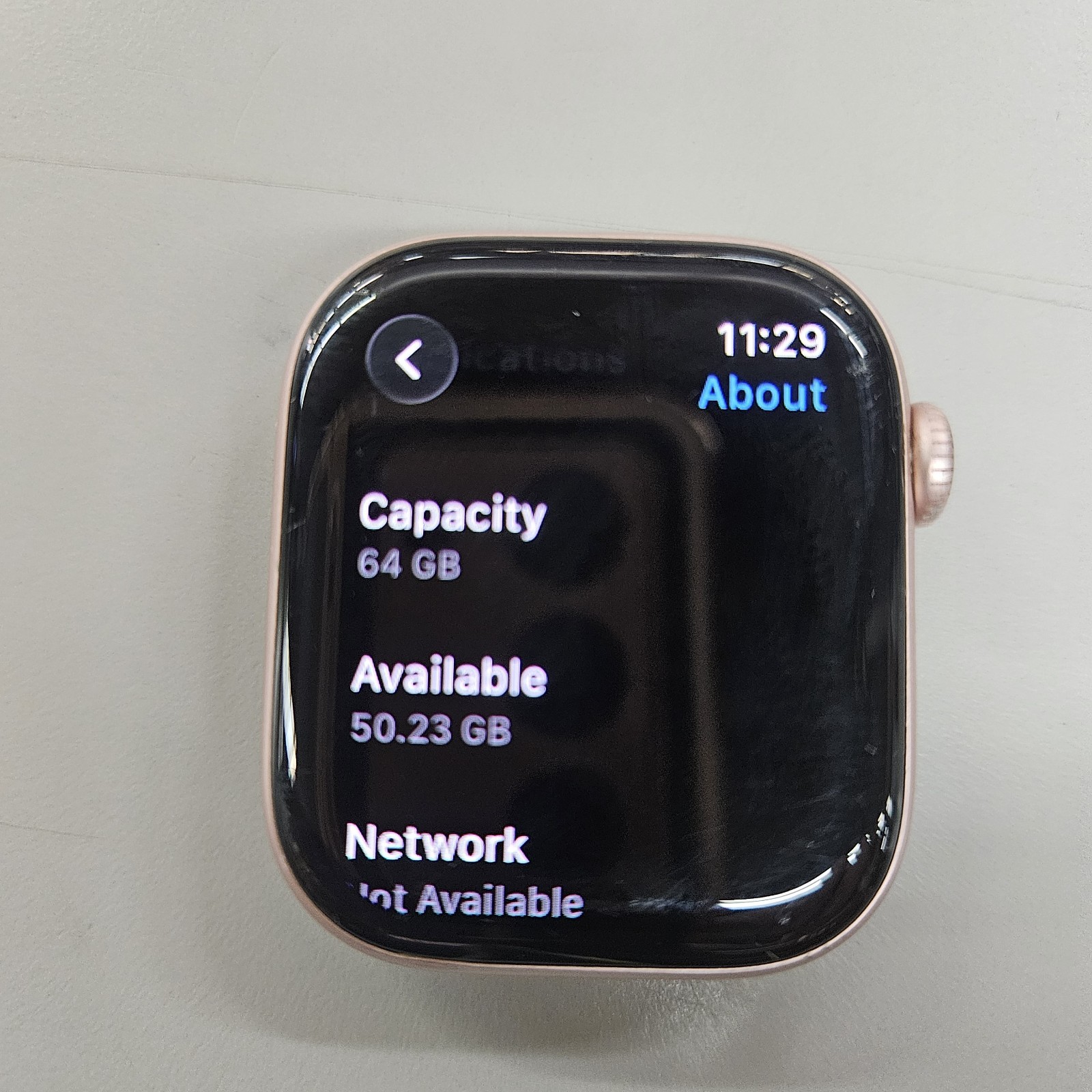 Apple Watch Series 10 42mm Rose Gold with Black Sport Band Battery H. 97%