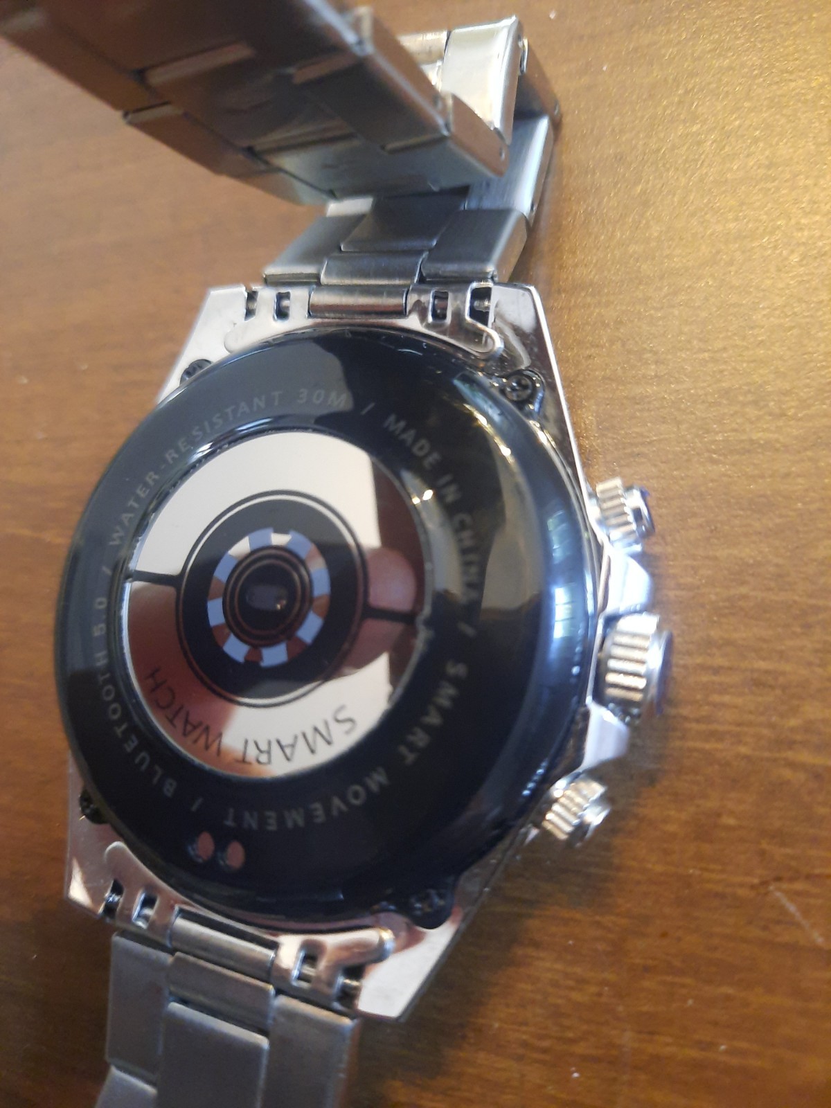 AW12 Stainless Steel Bluetooth Smart Watch Fitness Tracker with Rotating Bezel.