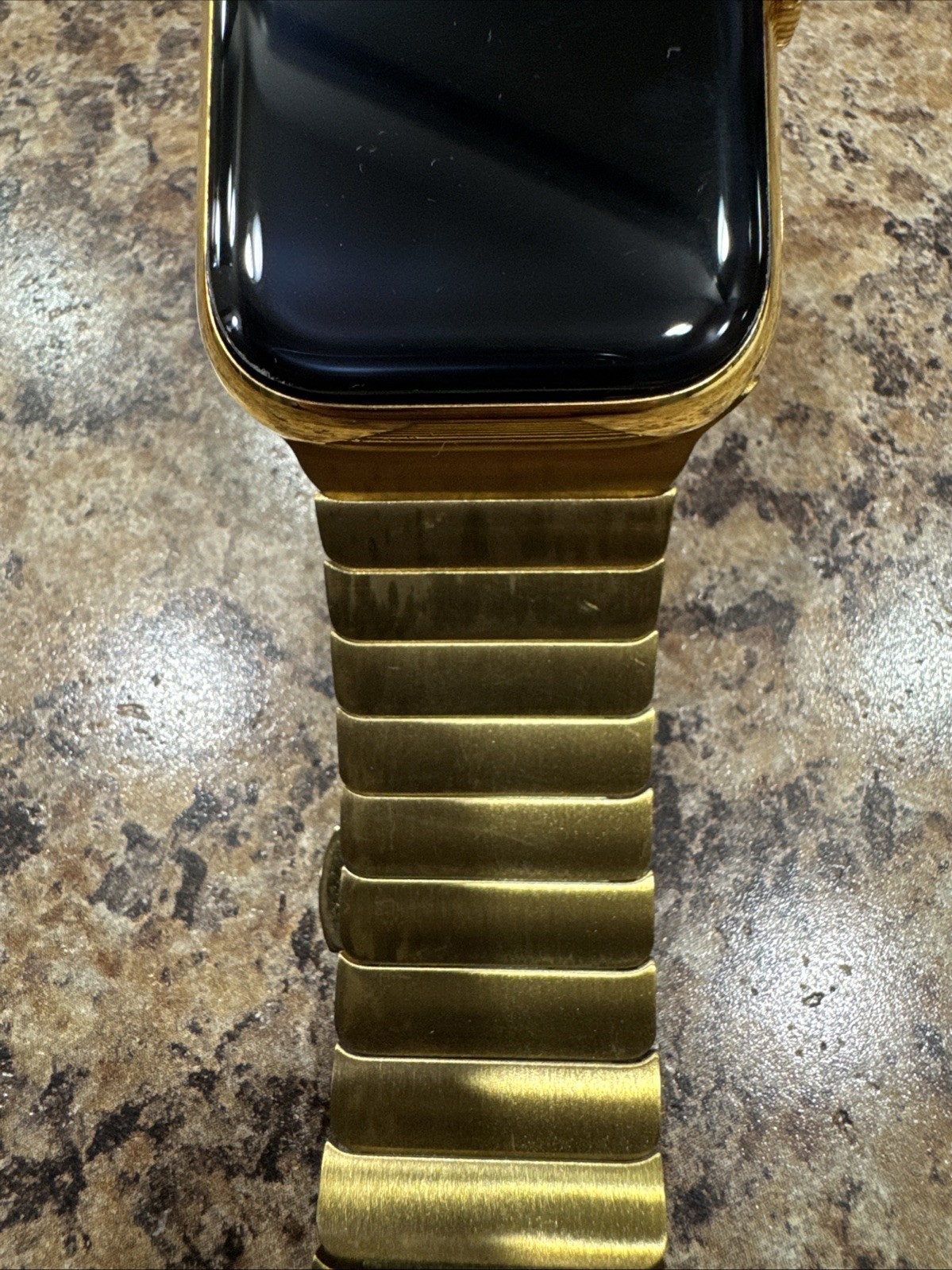24K Gold Plated 45MM Apple Watch SERIES 7 Stainless Steel Link GPS LTE O2 CUSTOM