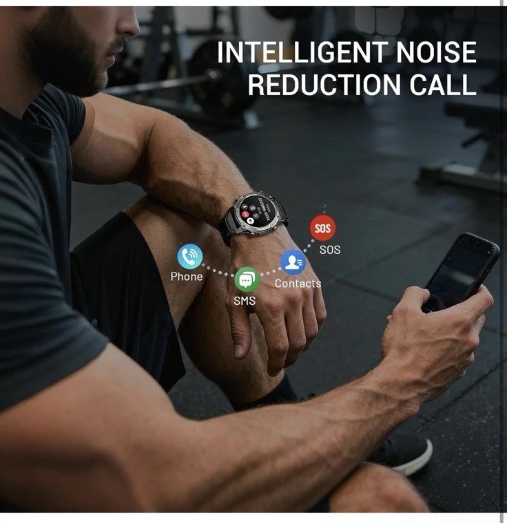 2026 AI Smart Watch with Standalone GPS & Offline Maps, 5ATM Waterproof, 1.43″ A