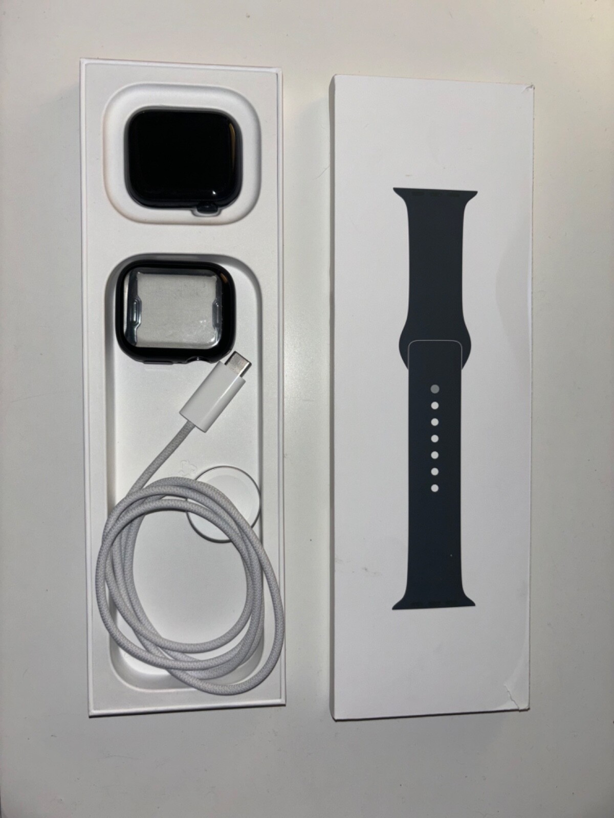 Apple Watch Series 9 41mm Aluminum Case with Sport Band – Midnight, S/M (GPS)…