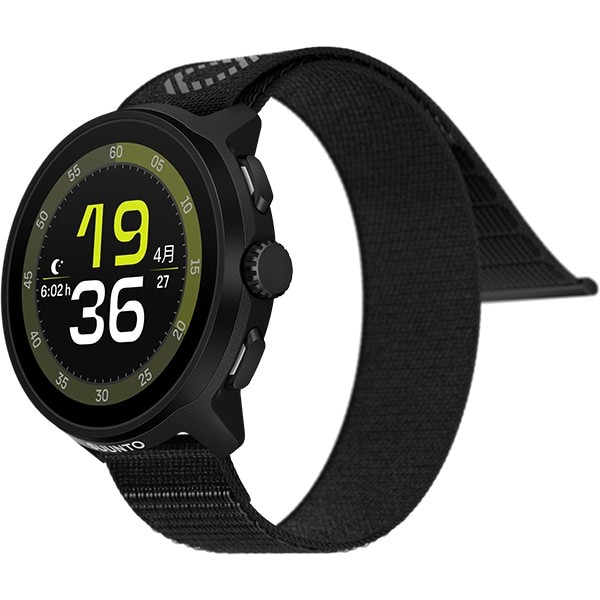 SUUNTO RUN ALL BLACK 46mm Textile Strap AMOLED GPS Smartwatch SS051109000