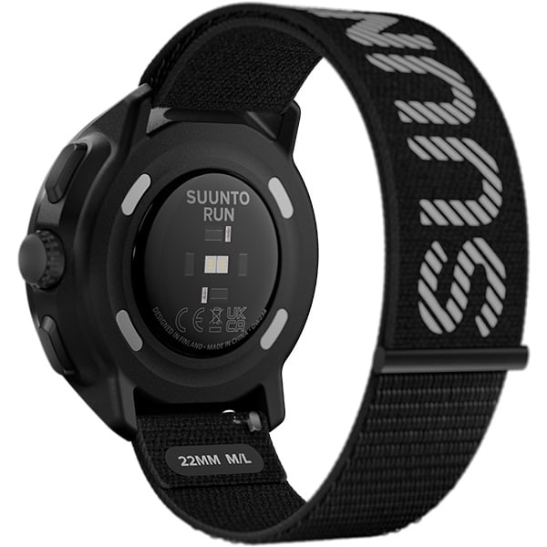SUUNTO RUN ALL BLACK 46mm Textile Strap AMOLED GPS Smartwatch SS051109000