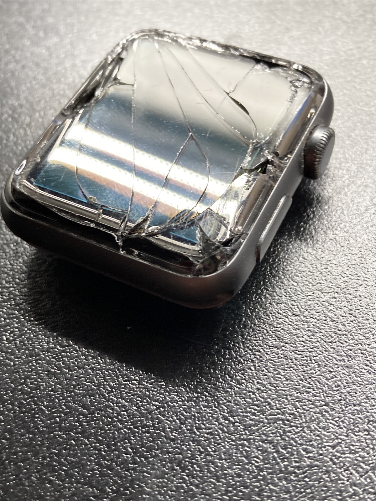 Black Apple Watch A1859 Series 3 42mm Broken Screen For Parts