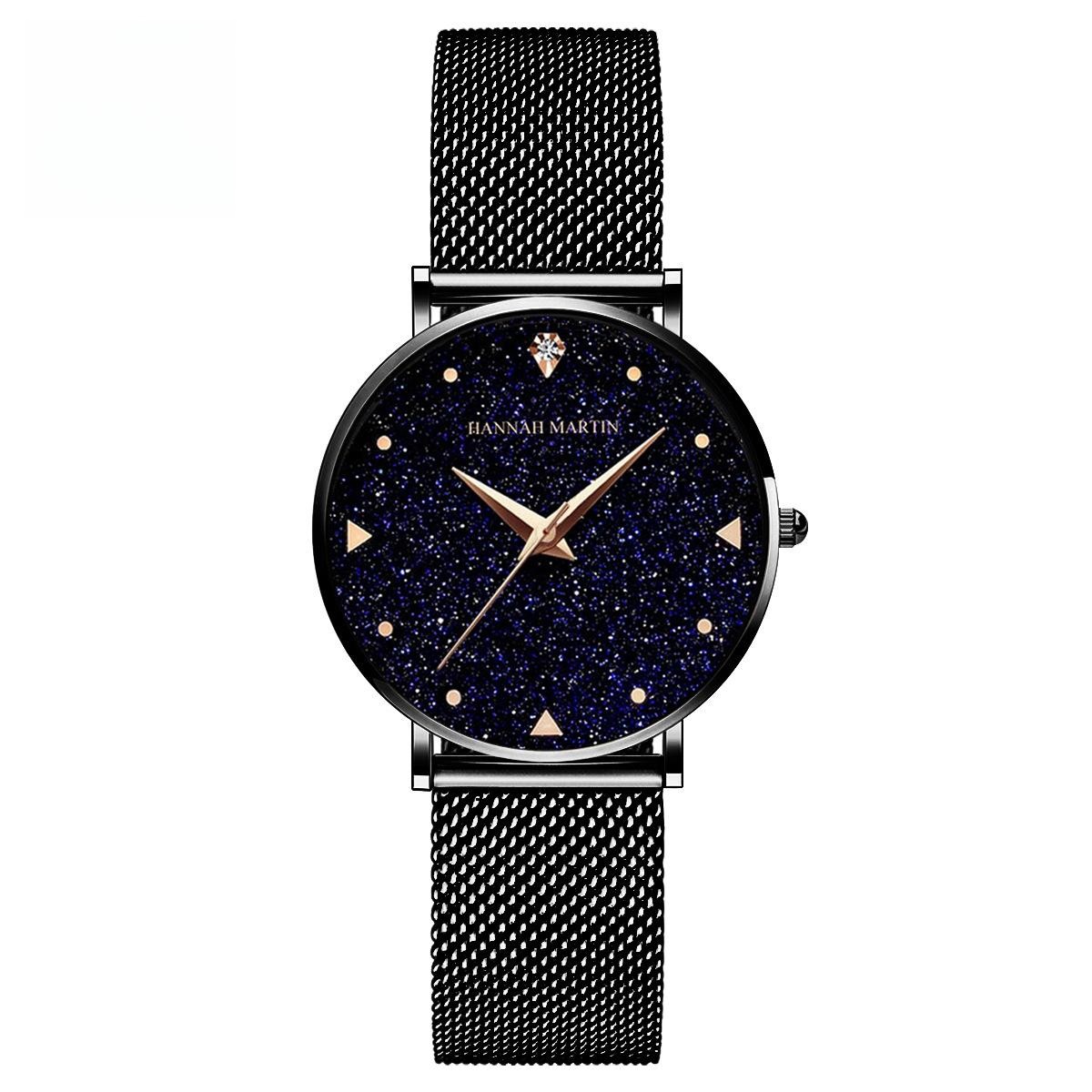 Japan Quartz Movement Stainless Steel Mesh Band Watch Waterproofing For Women