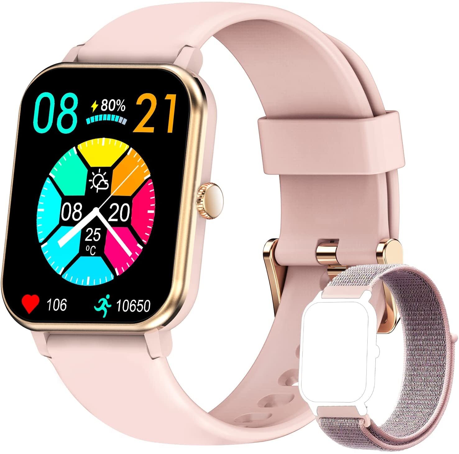 Fitness Tracker Heart Rate Sleep Monitoring Smart Watch for iPhone SE 2022