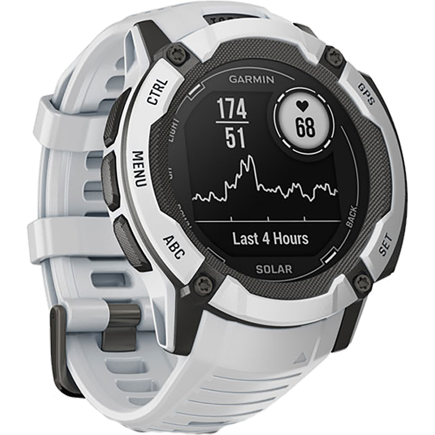 Garmin Instinct 2X Solar 50mm Whitestone GPS + Bluetooth Smartwatch NEW