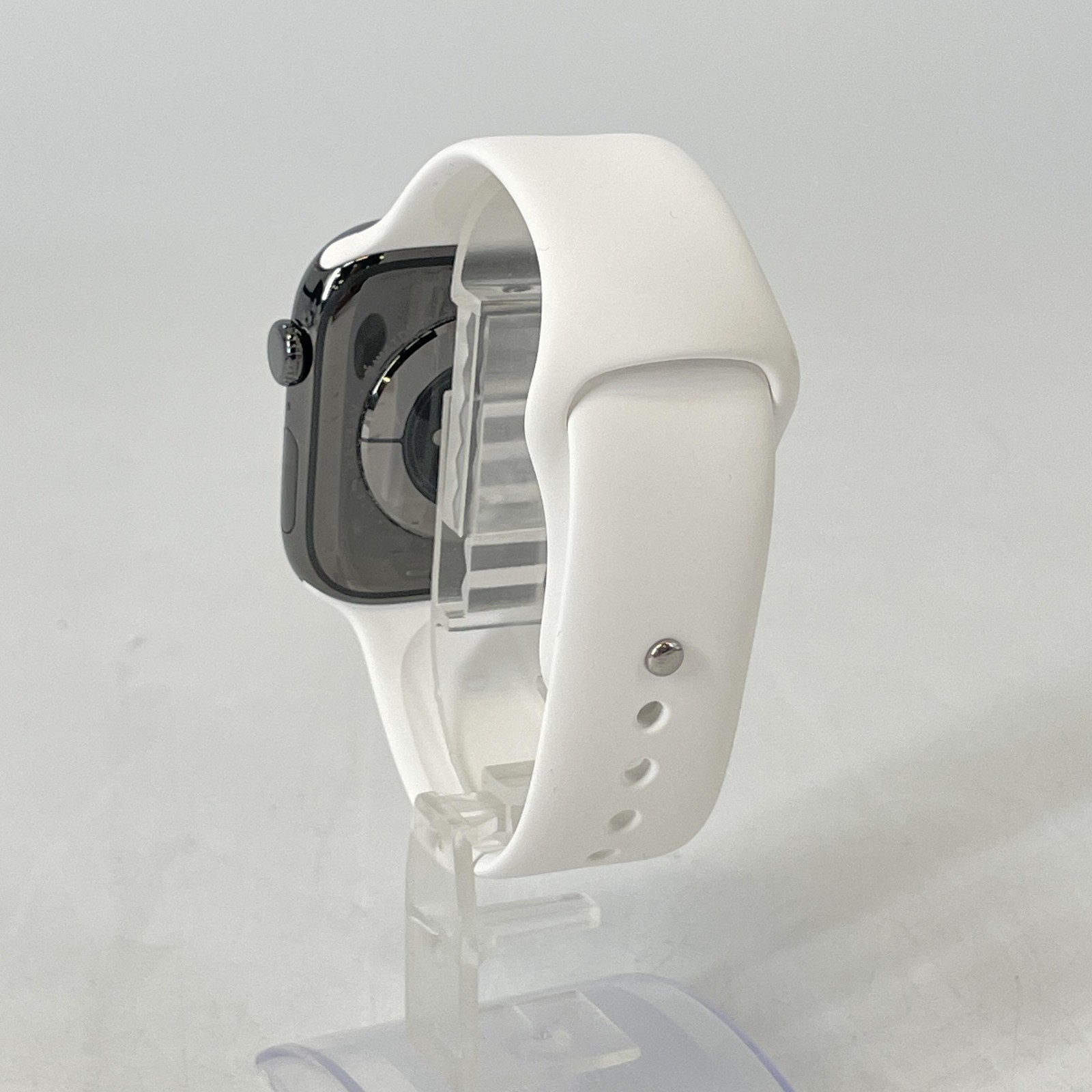 Apple Watch (Series 10) 46mm Slate Titanium (LTE) w/ White Sport Band- Excellent