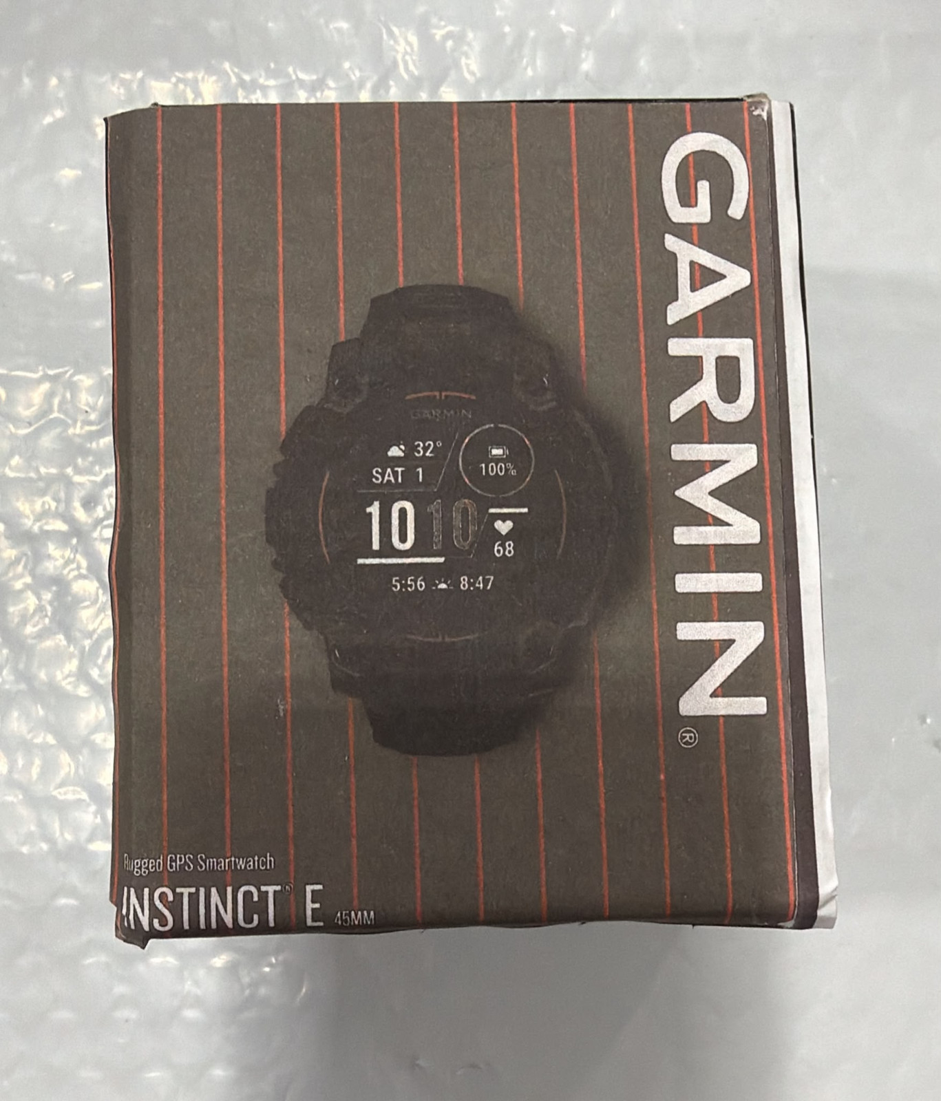 Garmin Instinct E 45mm Rugged GPS Smartwatch Black Case Charcoal – NO PACKAGING
