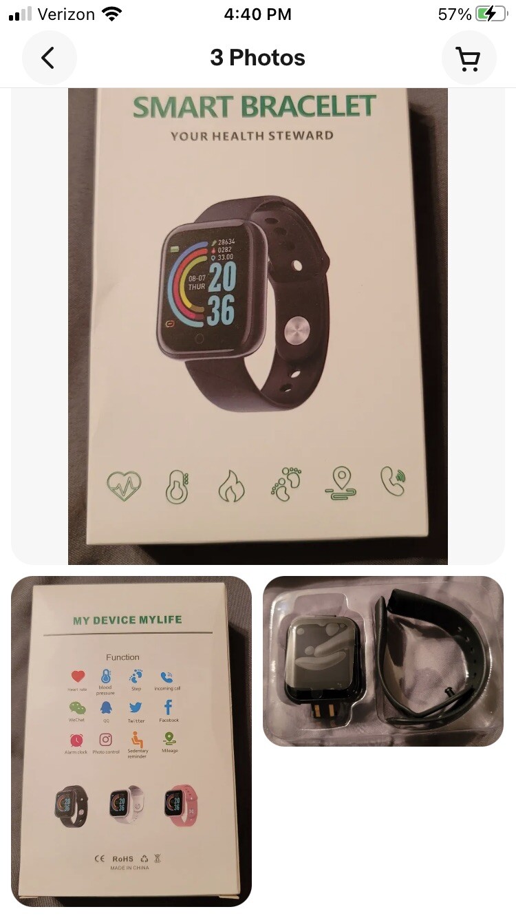 Smart Bracelet Wristband Watch / heart rate monitor and More New In Box
