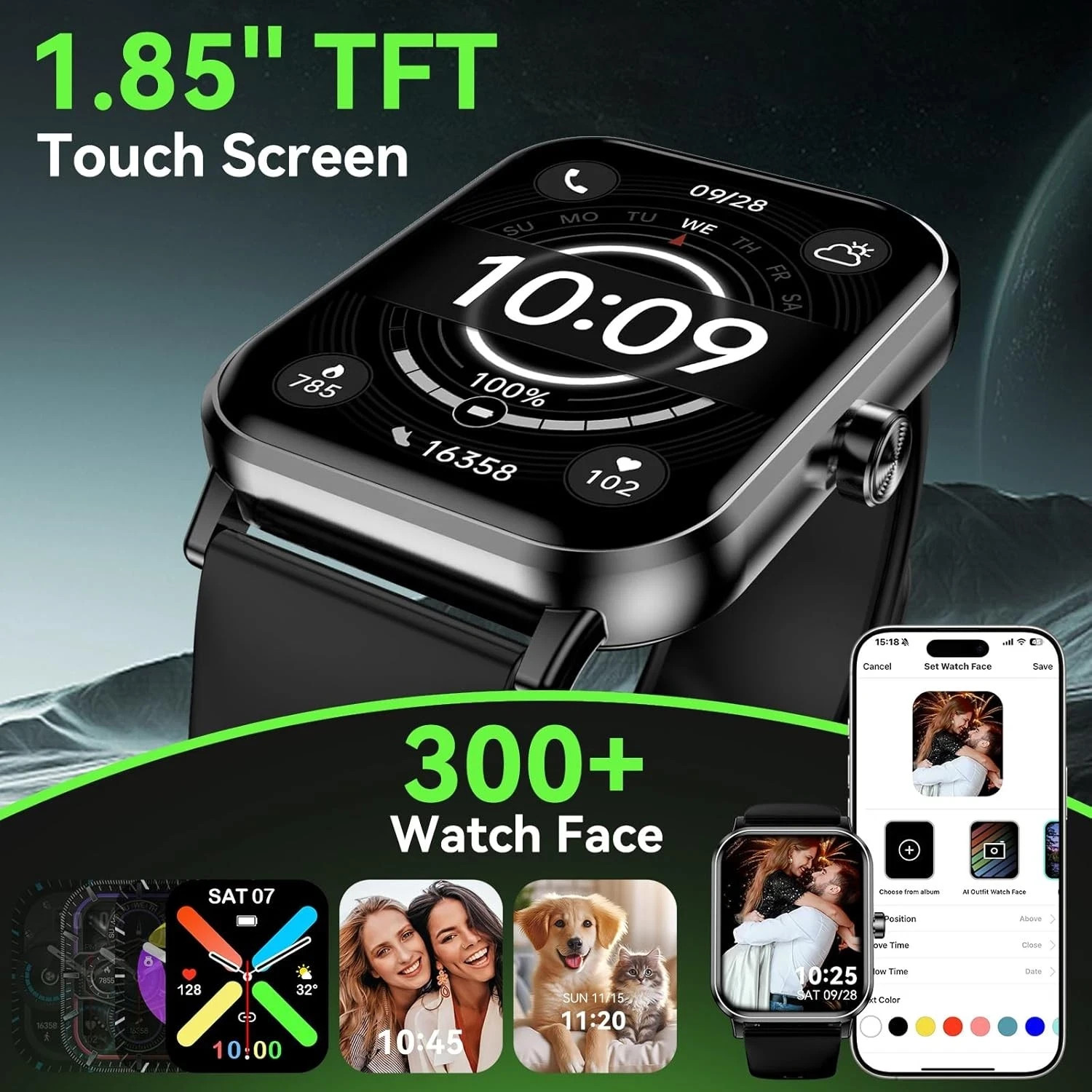 2025 Smart Watch For Men/Women, Waterproof Smartwatch Bluetooth iPhone Samsung