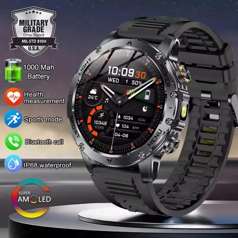 T-Rex 3 Military Grade 1000mAh Battery Smart Watch IP68 Waterproof GPS Bluetooth