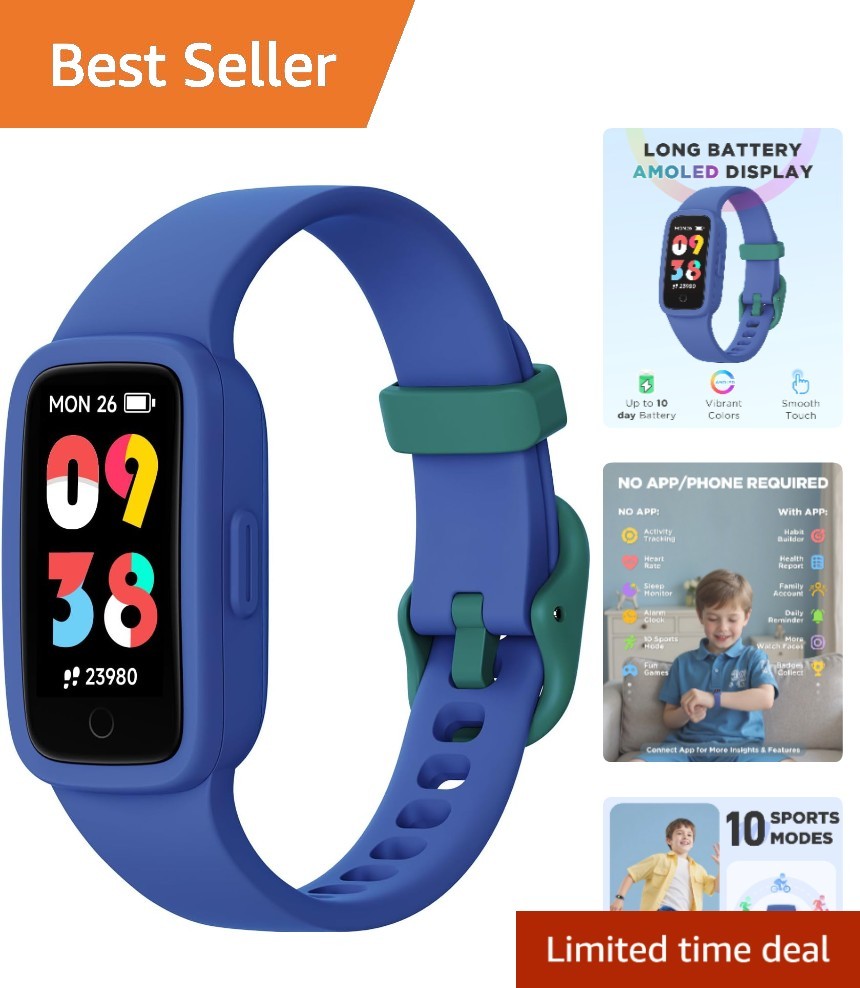 Vigor 3 Kids Watch – AMOLED Display, Heart Rate Monitor, Perfect Gift Ages 5-15