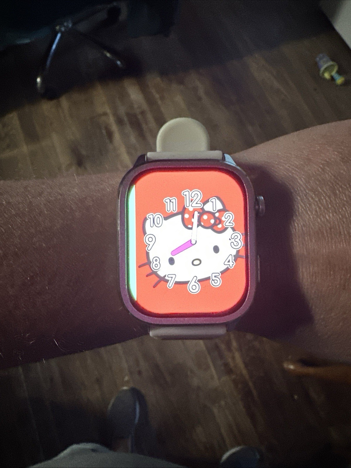 Hello Kitty HK40056WM 41mm Touch Smartwatch White Band Silver Case