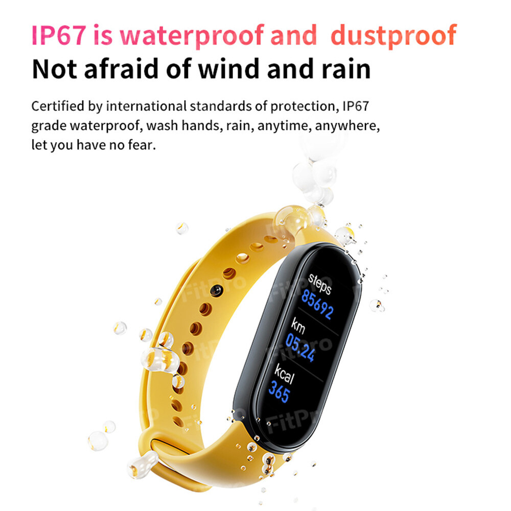 M6 Smart Bracelet Watch Fitness Tracker Heart Rate Blood Pressure Monitor IP67