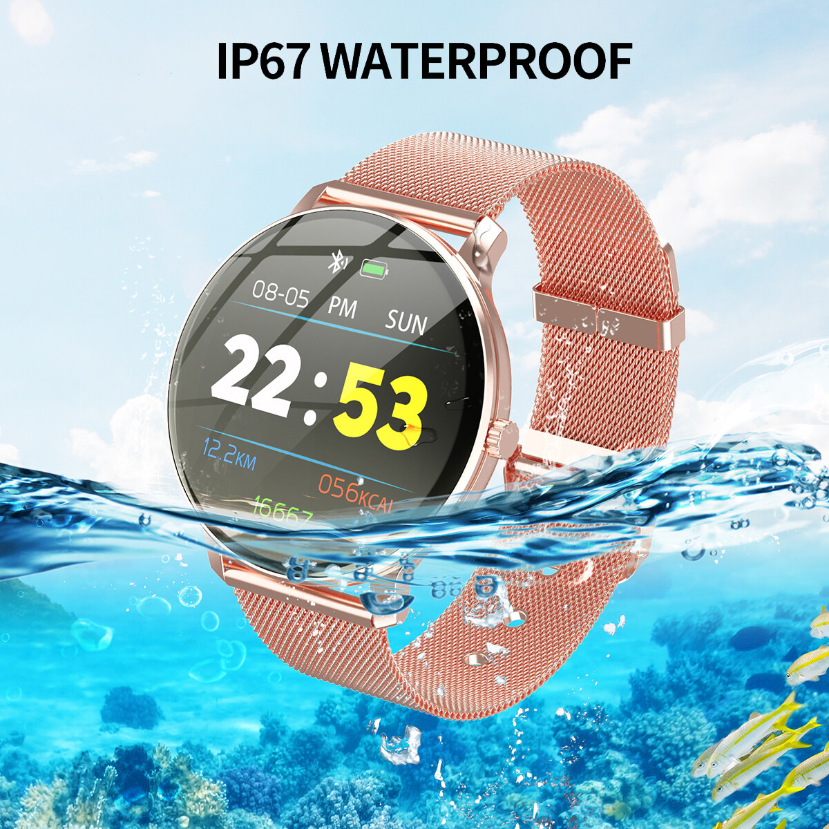 Fitness SmartWatch Bracelet Bluetooth Watch Message Notification for Android iOS