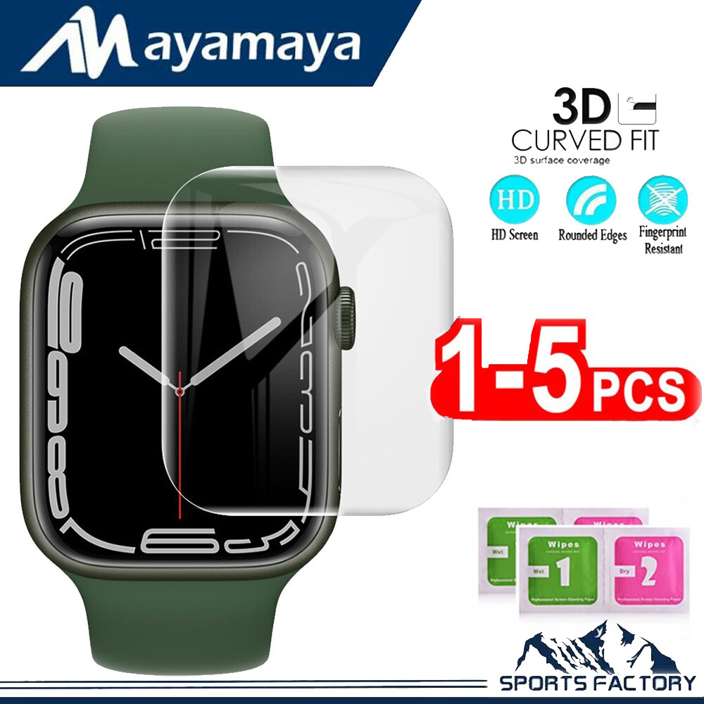 For Apple Watch Series 8 7 3D Edge Tempered Glass Full Screen Protector 41/45MM
