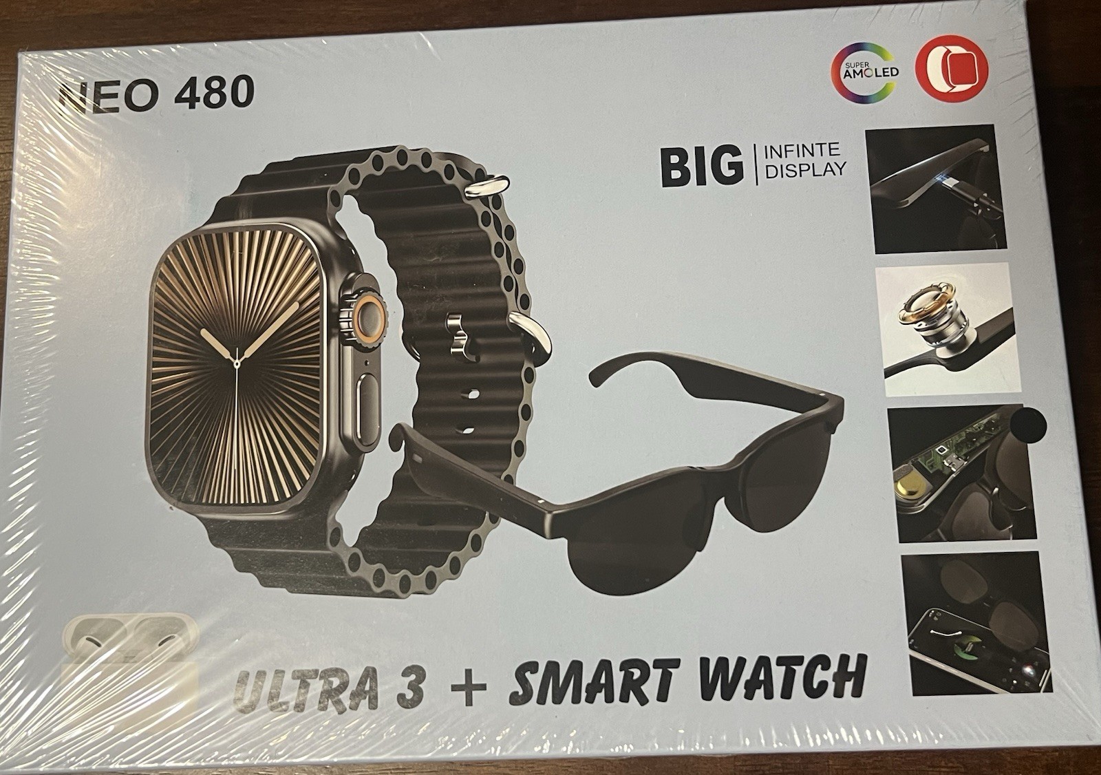 Ultra 3 Series Smart Watch 48mm Black Metal Case, 32GB, Touch, Android/iOS