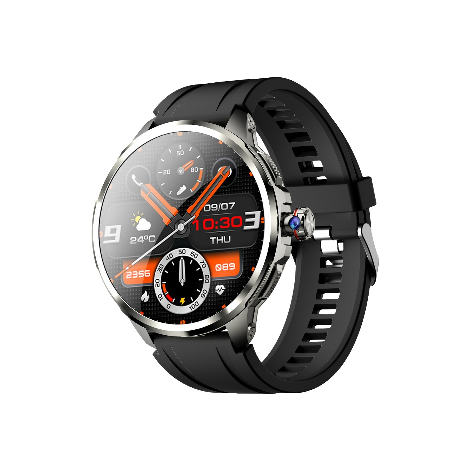 4G Smart Watch Android 1.75″ AMOLED Display Camera GPS NFC Heart Rate Tracker
