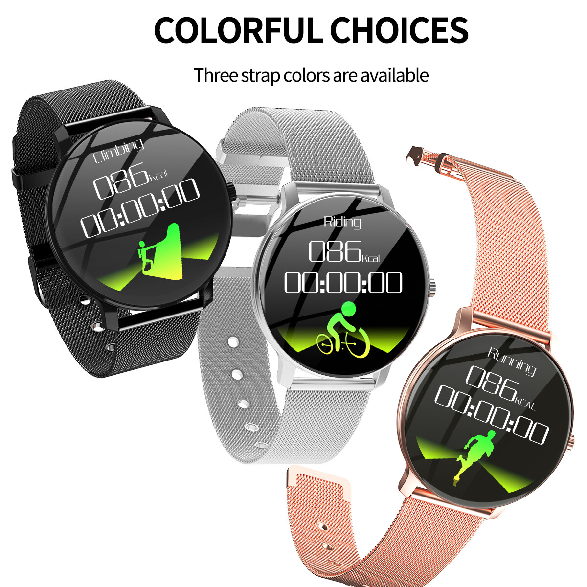 Fitness SmartWatch Bracelet Bluetooth Watch Message Notification for Android iOS