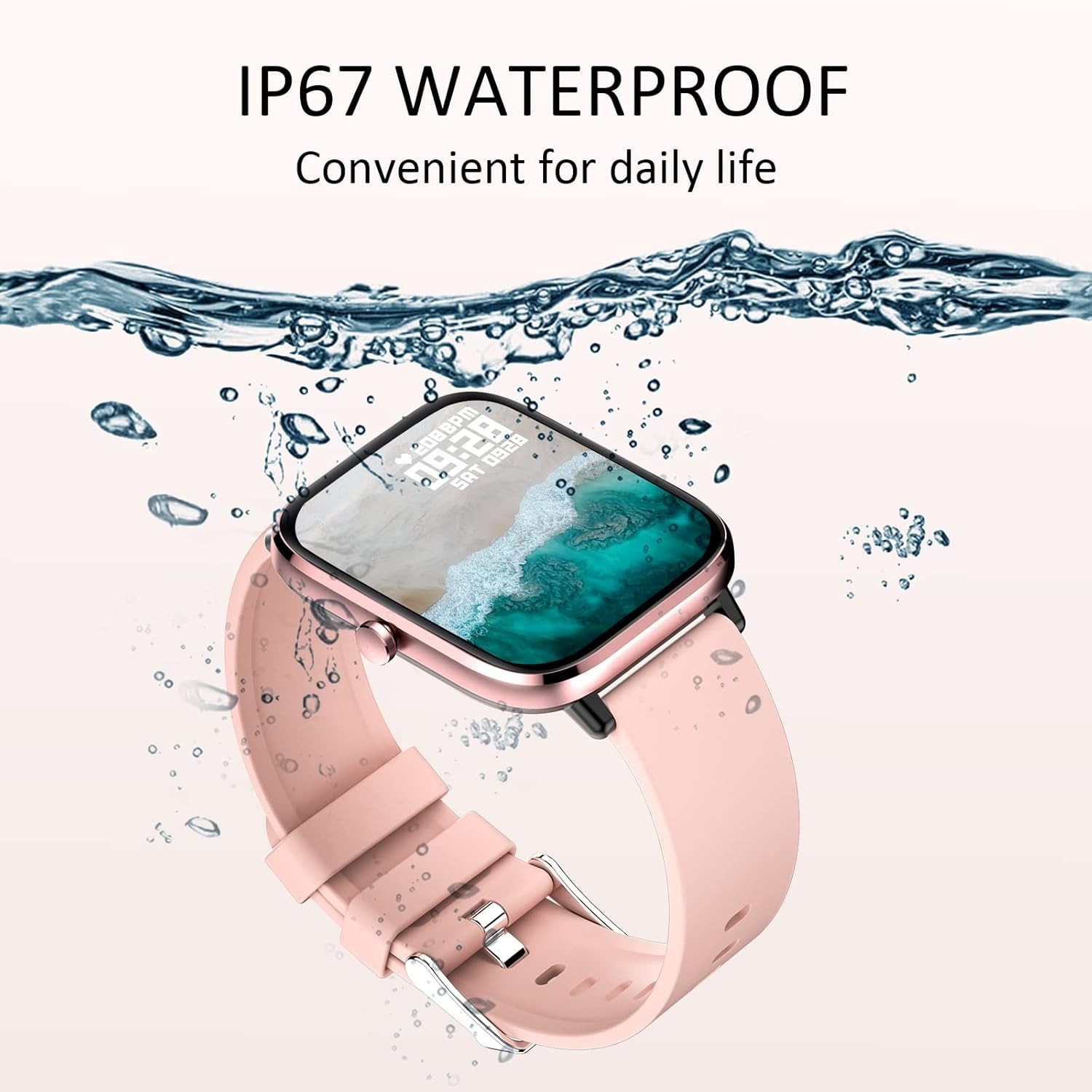 Women’s 1.83″ HD Smartwatch – Fitness Tracker & Sleep Monitor, Waterproof Design