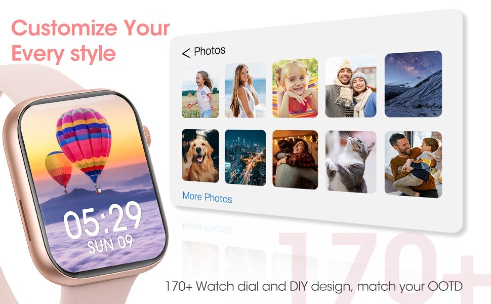 Women’s Smart Watch Bluetooth SmartWatch For Apple iPhone iOS and Android