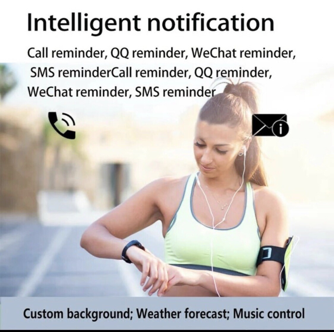 Smart Watch Band 6 – Black, Ship From California