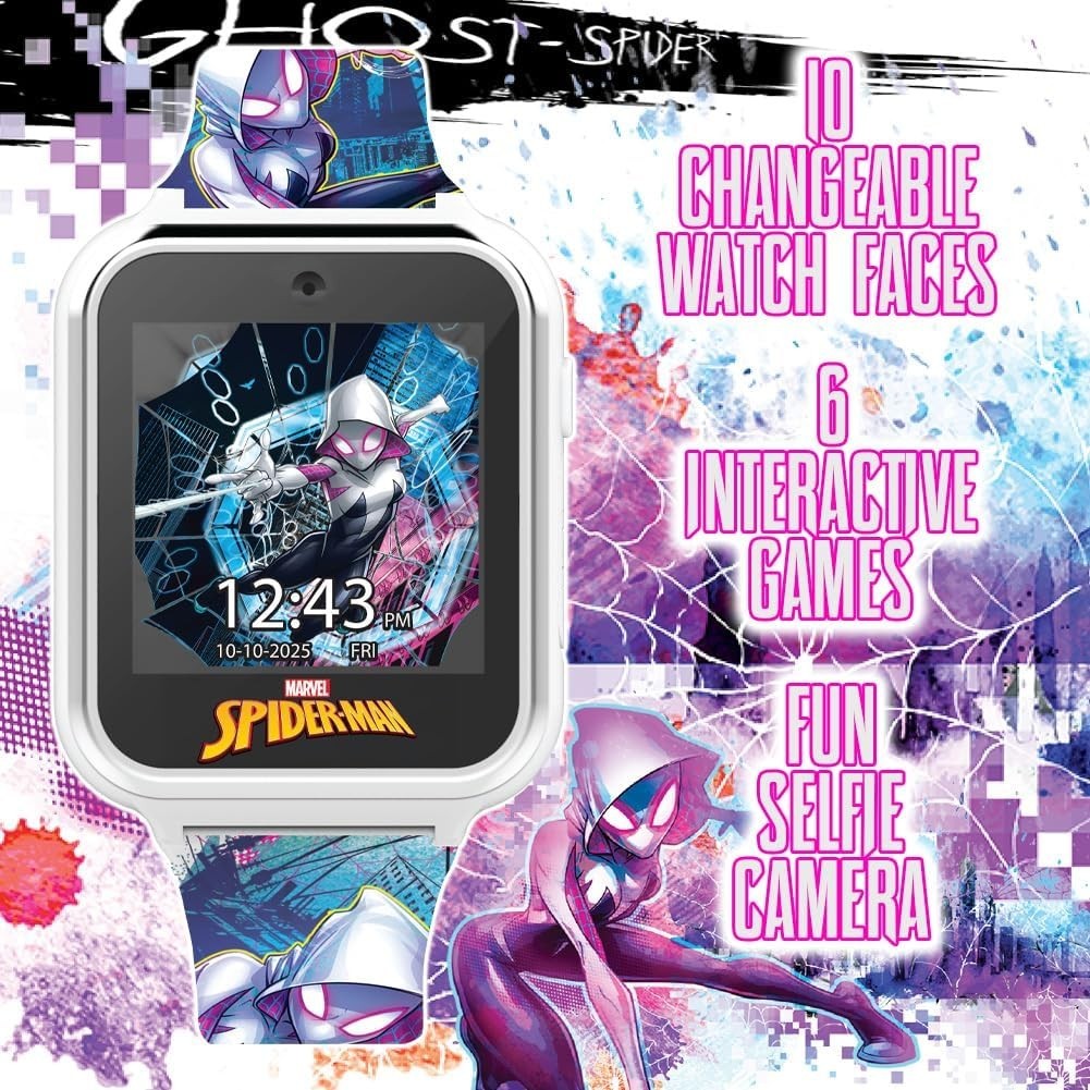 Spiderman Ghost Spider Kids Smartwatch – Fun Touchscreen for Boys & Girls