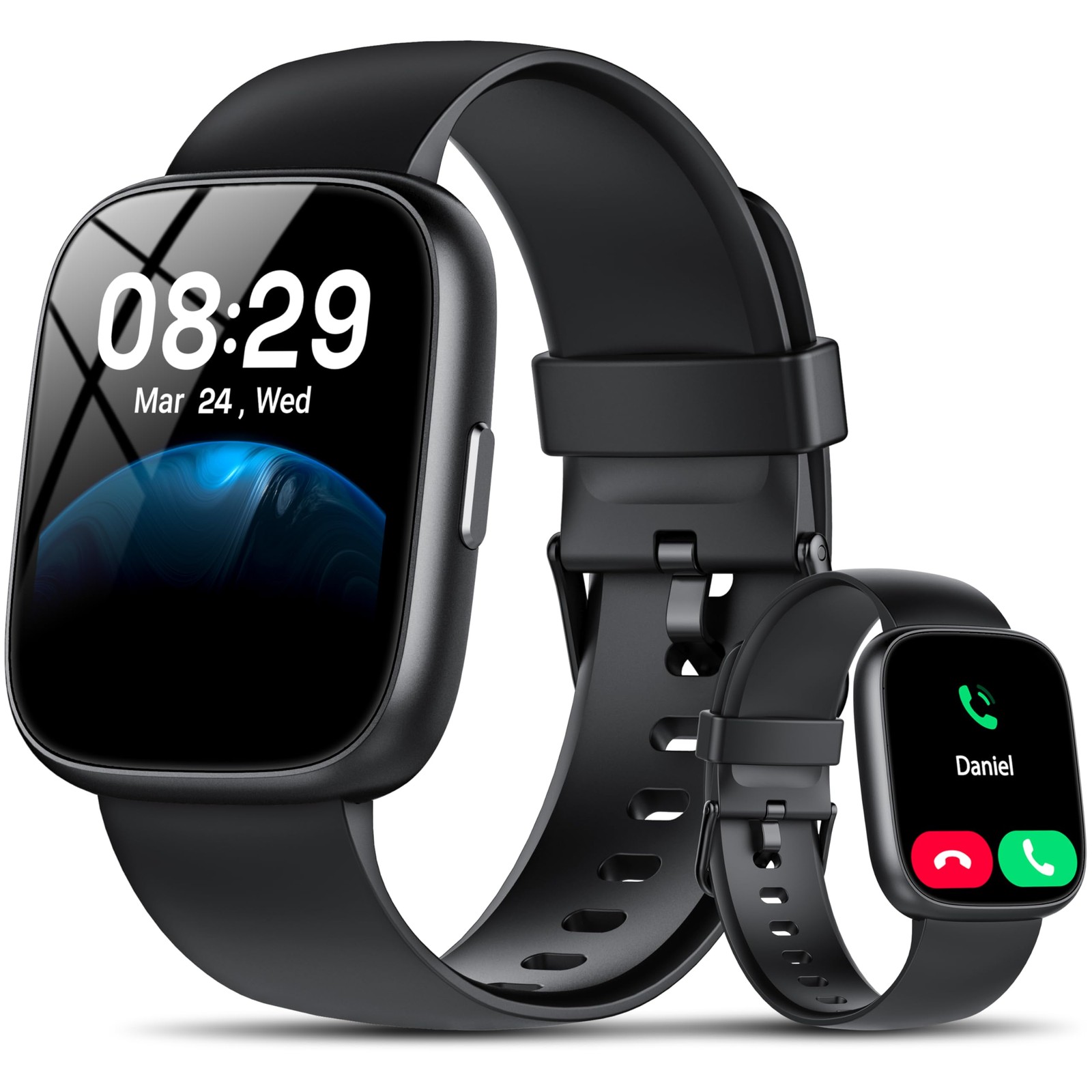 Smart Watch with Alexa Builtin, 1.83″ HD Touchscreen Fitness Tracker with Blu…