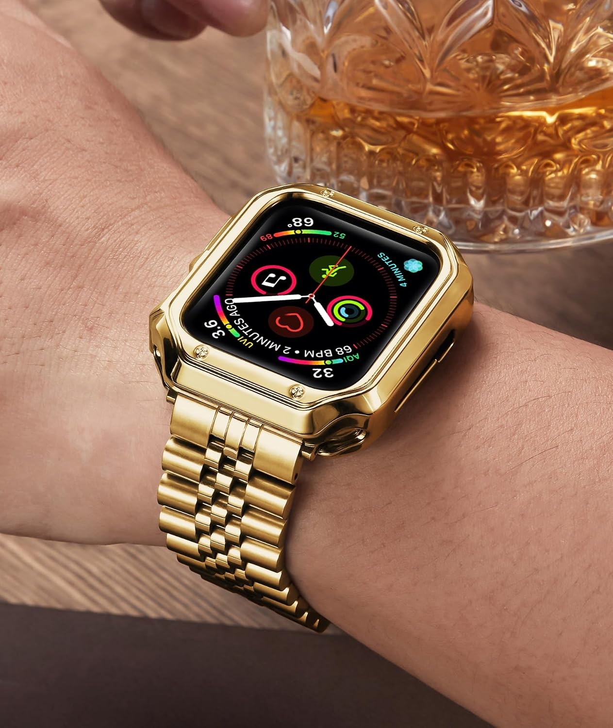 Stainless Steel Metal Strap with TPU Case for Apple Watch Series Ultra 49mm