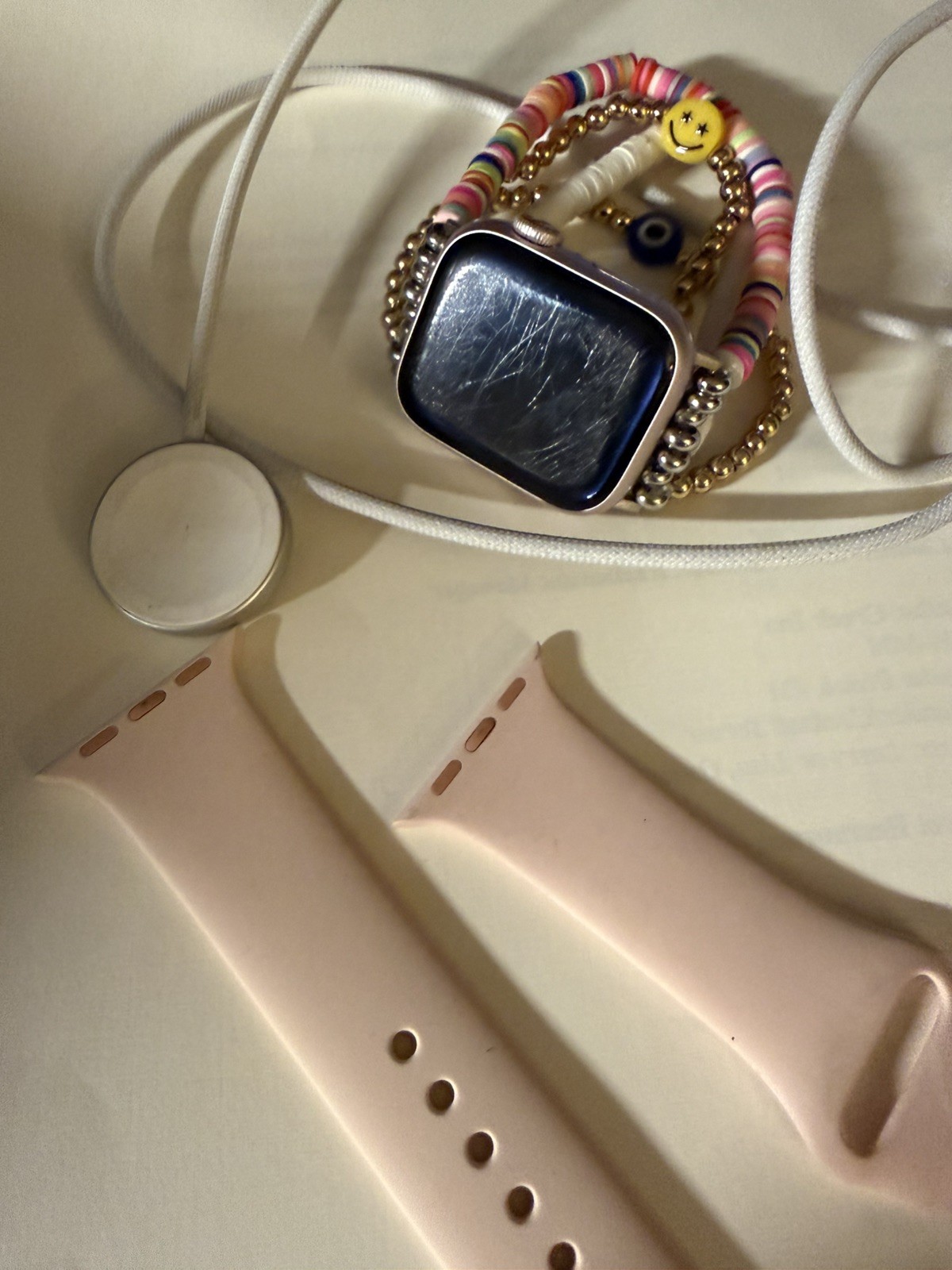 Apple Watch Series 9 LTE 41MM Pink Scratched Face but works great Unlocked