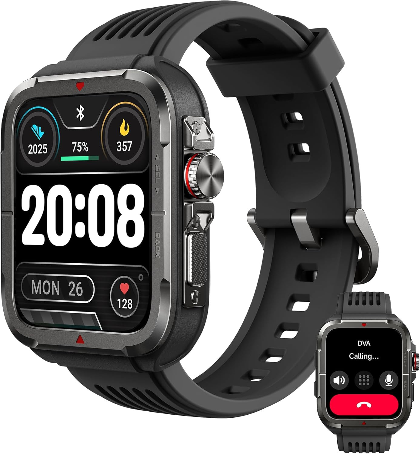 Smart Watch Men Women, 1.8″ Men’s Military Pulse Alexa for Android Iphone