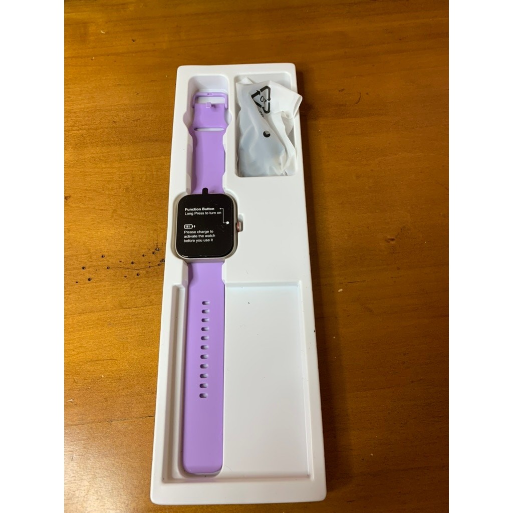 TOOBUR Smart Watch Purple 1.91in Touchscreen IP68 Bluetooth